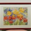 aquarelle le champ de tulipes