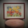 aquarelle le champ de tulipes
