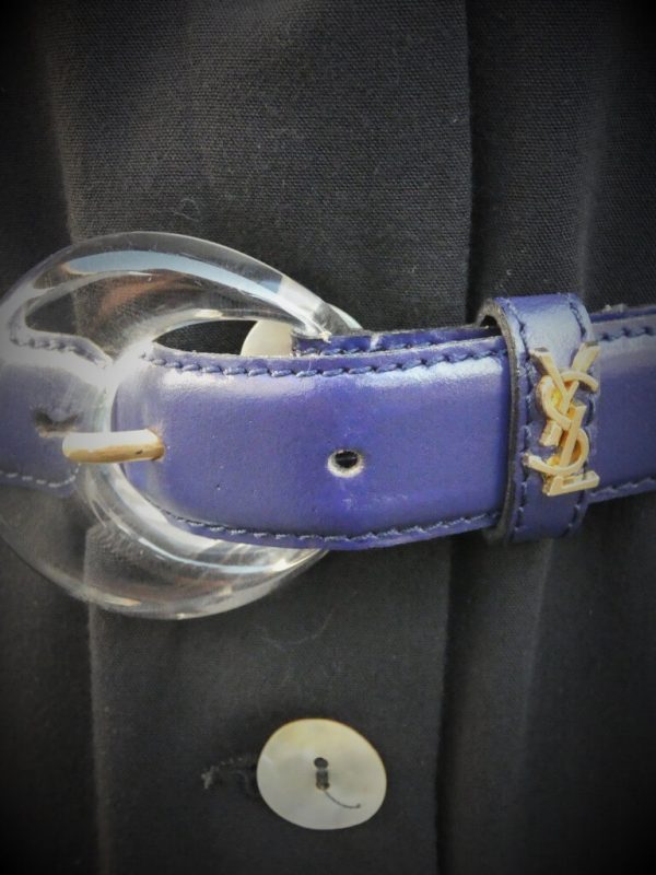 Ceinture vintage Yves Saint Laurent bleue
