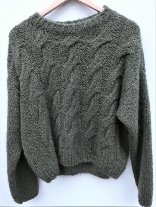 pull kaki maille