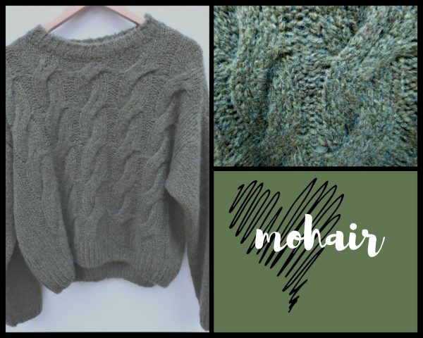 pull mohair kaki